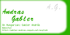 andras gabler business card